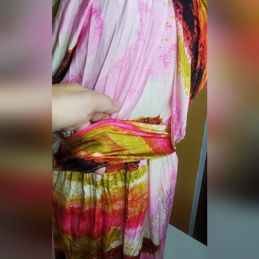 NWT Ali Ro Size 6 Pink and Yellow Dress - Picture 6 of 9